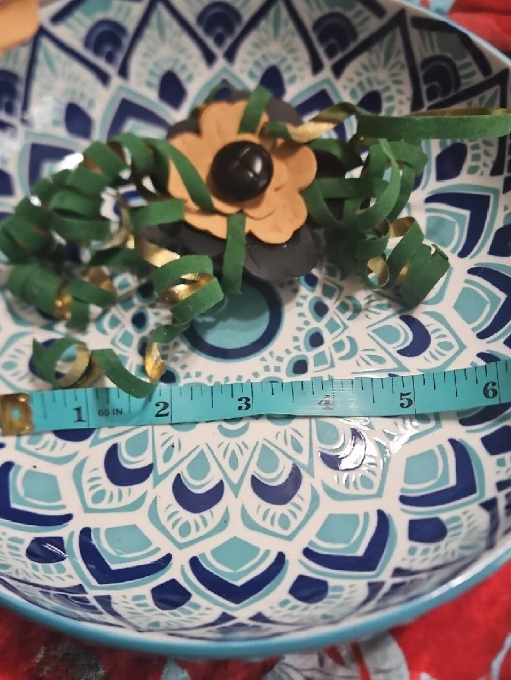 Hand Crafted Genuine Leather Floral Button Ribbon Pet Collar Accent NEW